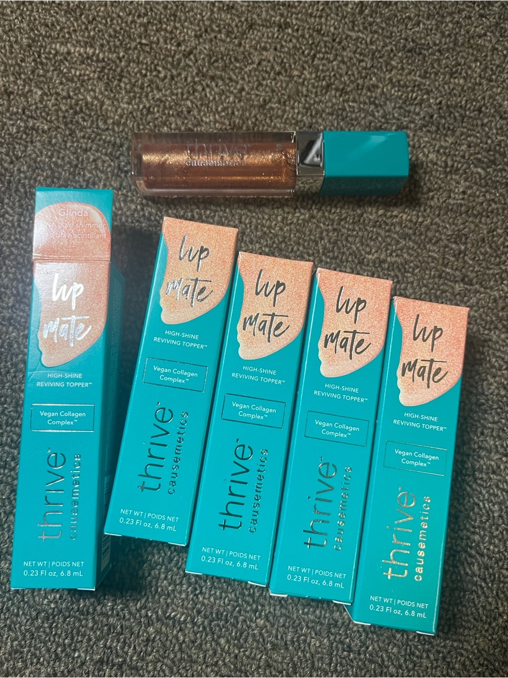 thrive causemetics Up Mate High-Shine Topper - Glinda rose gold - six tubes NIB